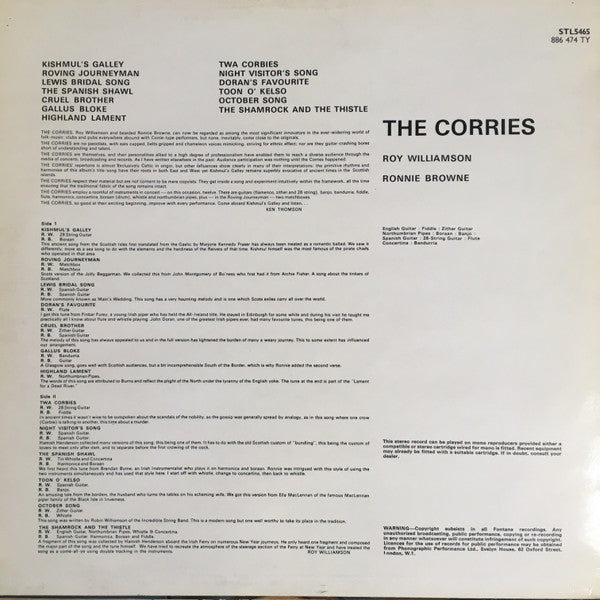 The Corries : Kishmul's Galley (LP, Album)