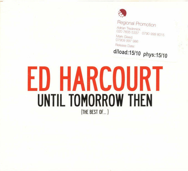 Ed Harcourt : Until Tomorrow Then (The Best Of ...) (CD, Comp, Promo, Dig)