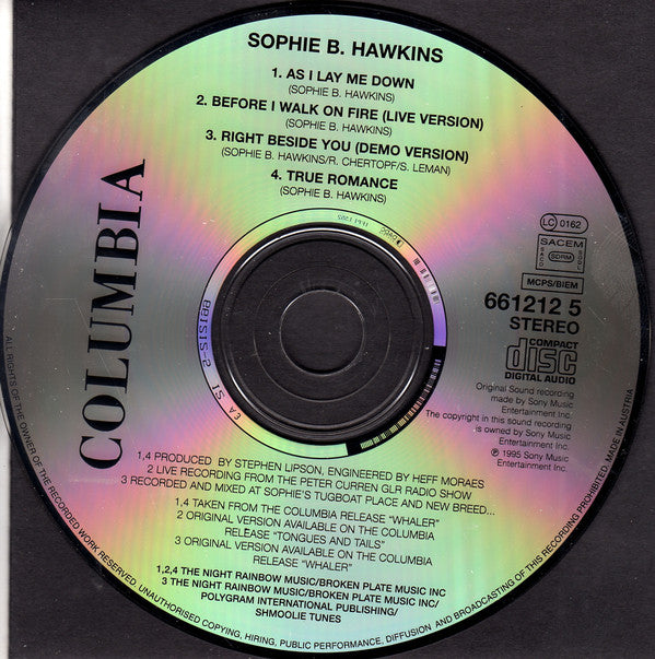 Sophie B. Hawkins : As I Lay Me Down (CD, Single)