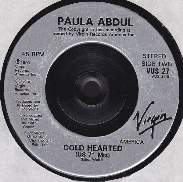 Paula Abdul : Cold Hearted (7", Single)