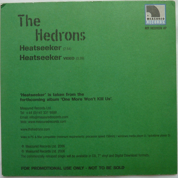 The Hedrons : Heatseeker (CD, Single, Enh, Promo)