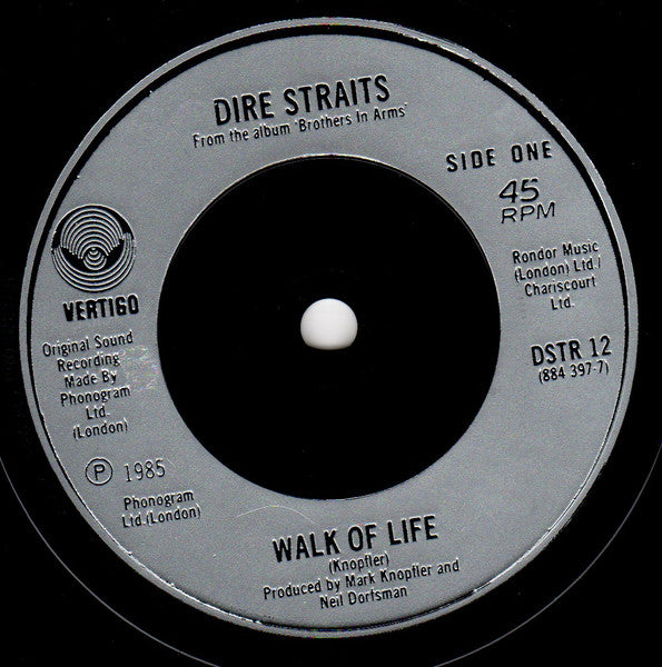 Dire Straits : Walk Of Life (7", Single, Sol)
