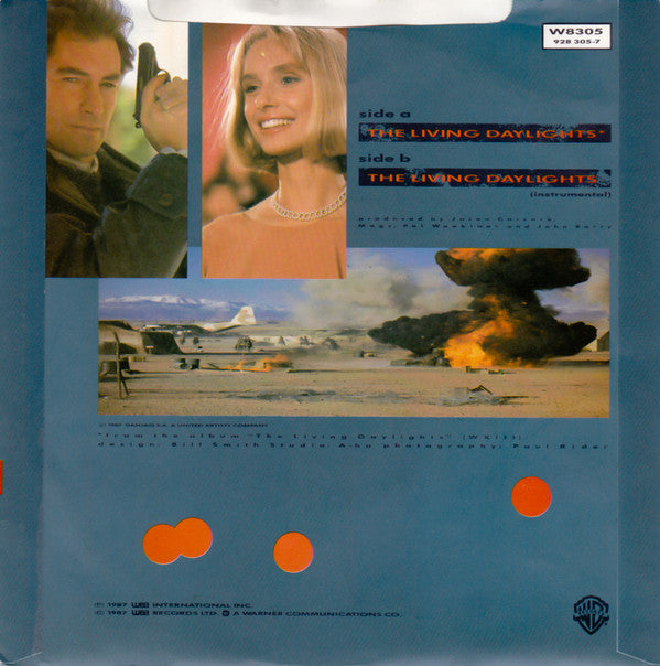 a-ha : The Living Daylights (7", Single, Pap)