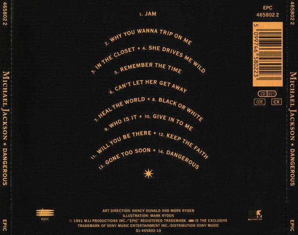 Michael Jackson : Dangerous (CD, Album)