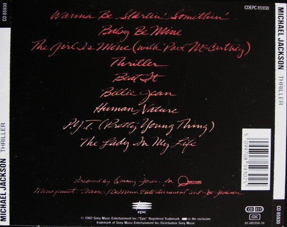 Michael Jackson : Thriller (CD, Album, RE)