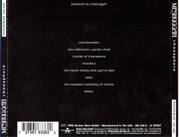 Meshuggah : Chaosphere (CD, Album, RE)