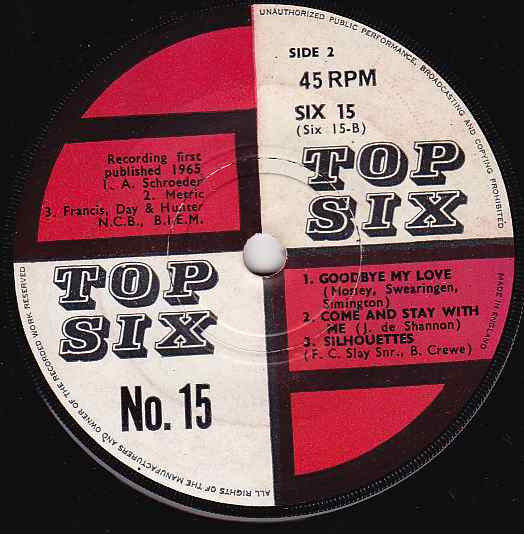 Unknown Artist : Top Six No. 15 (7", Single)