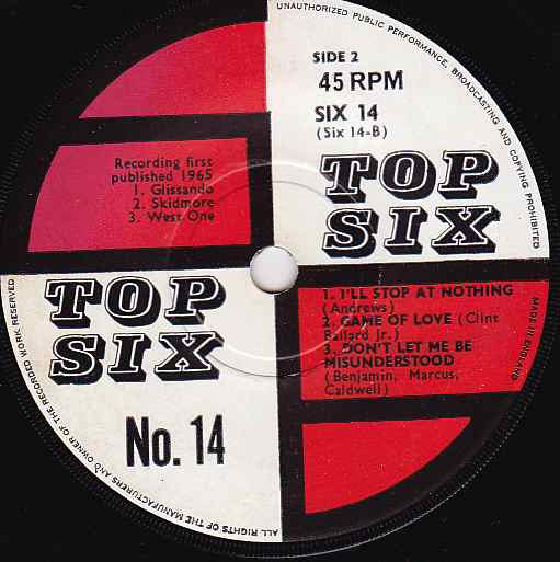 Unknown Artist : Top Six No. 14 (7", Single)