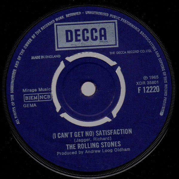 The Rolling Stones : (I Can't Get No) Satisfaction (7", Single, RP)