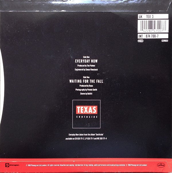 Texas : Everyday Now (7", Single)