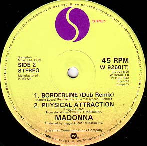 Madonna : Borderline (U.S. Remix) (12", Single, Dam)