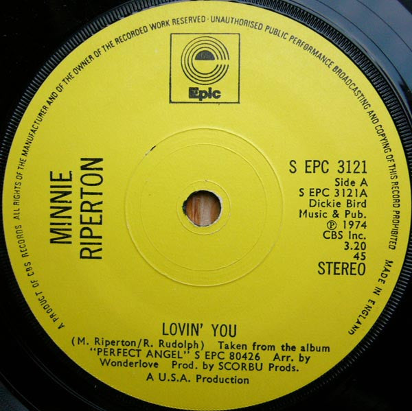 Minnie Riperton : Lovin' You (7", Single, Sol)