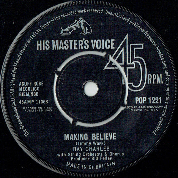 Ray Charles And His Orchestra / Ray Charles : Busted / Making Believe (7", Single)
