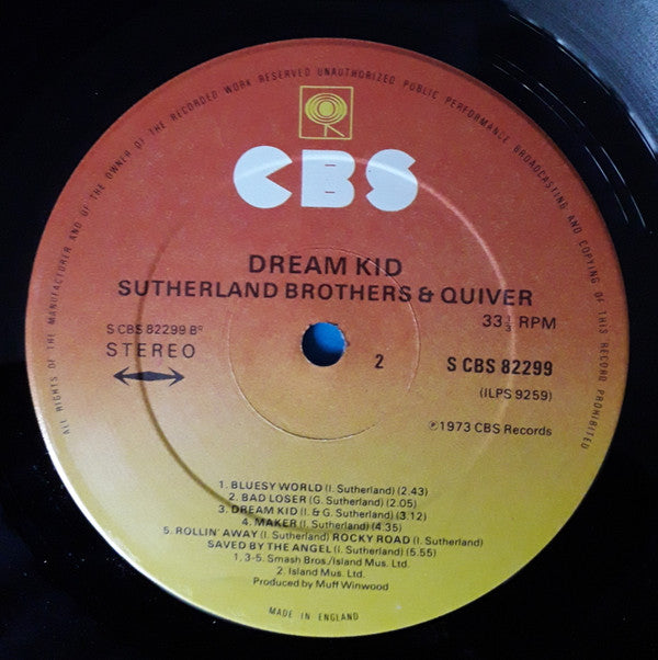 Sutherland Brothers & Quiver : Dream Kid (LP, Album, RE)