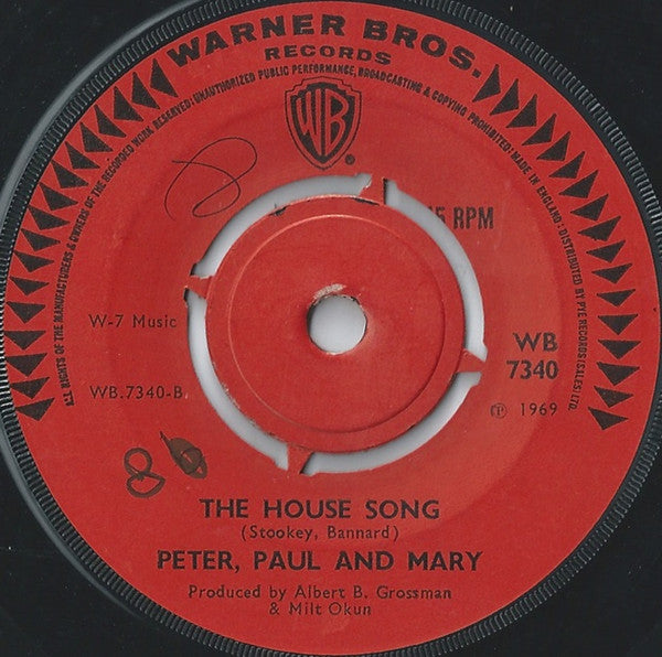 Peter, Paul And Mary* : Leaving On A Jet Plane (7", Single, Kno)