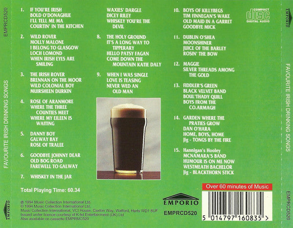 Sean O'Neill Band : Favourite Irish Drinking Songs (CD, Comp)