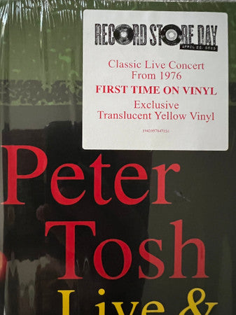 Peter Tosh : Live & Dangerous: Boston 1976 (2xLP, Album, RSD, RE, Yel)