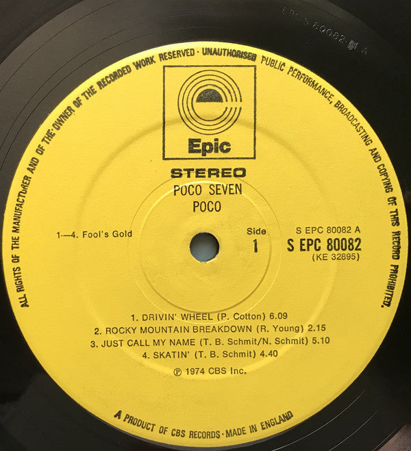 Poco (3) : Poco Seven (LP, Album)