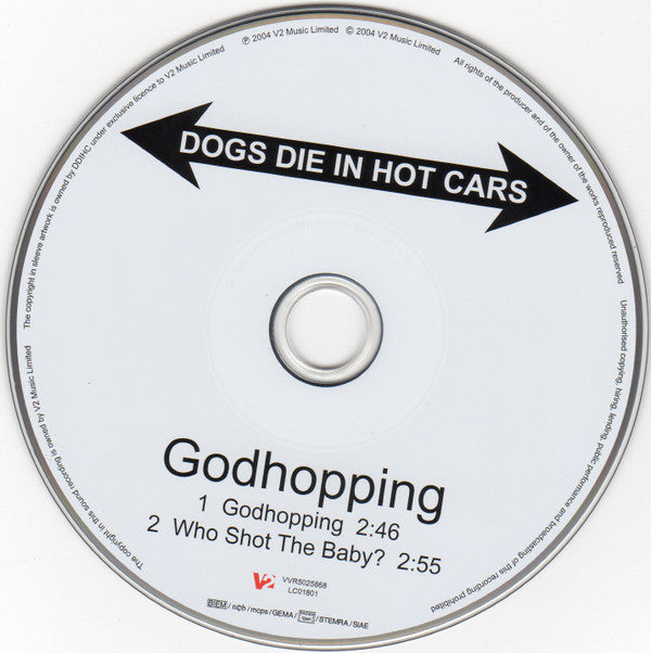 Dogs Die In Hot Cars : Godhopping (CD, Single, CD2)