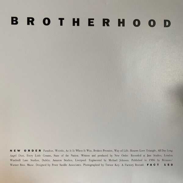 New Order : Brotherhood (LP, Album, RE, 180)