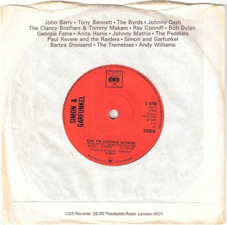 Simon & Garfunkel : Bridge Over Troubled Water (7", Single, Sol)