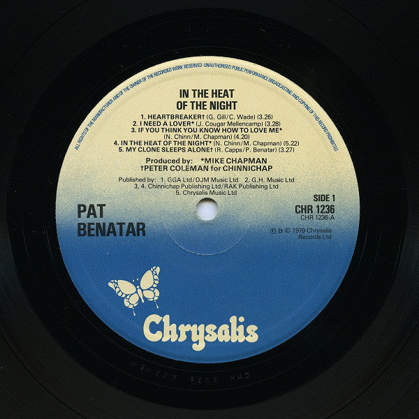Pat Benatar : In The Heat Of The Night (LP, Album)