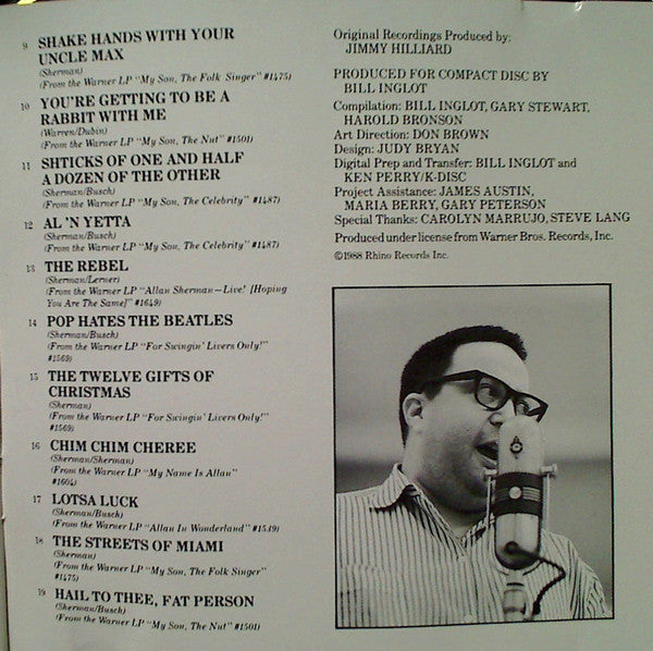 Allan Sherman : My Son, The Greatest: The Best Of Allan Sherman (CD, Comp)