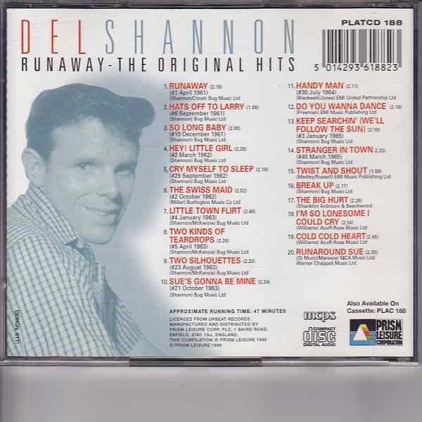 Del Shannon : Runaway - The Original Hits (CD, Comp)