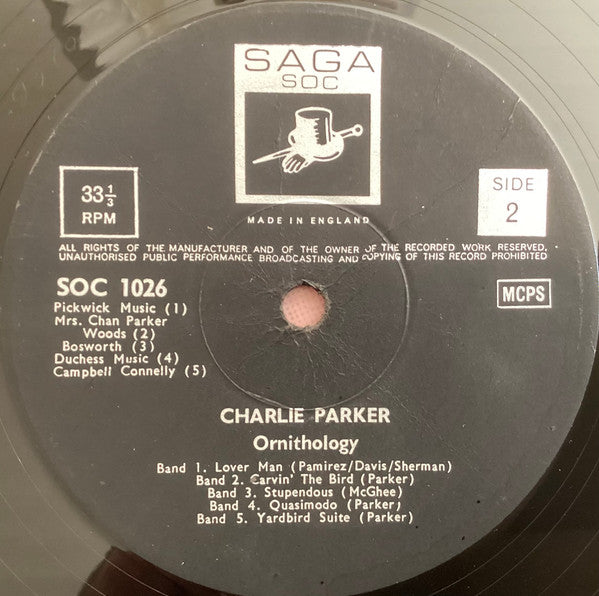 Charlie Parker : Ornithology (LP, Comp, Mono)