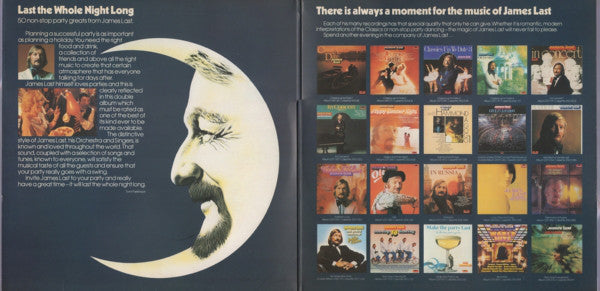 James Last : Last The Whole Night Long: 50 Non-Stop Party Greats From James Last. (2xLP, Comp, RM)