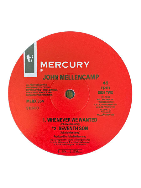 John Cougar Mellencamp : Get A Leg Up (12", Single)