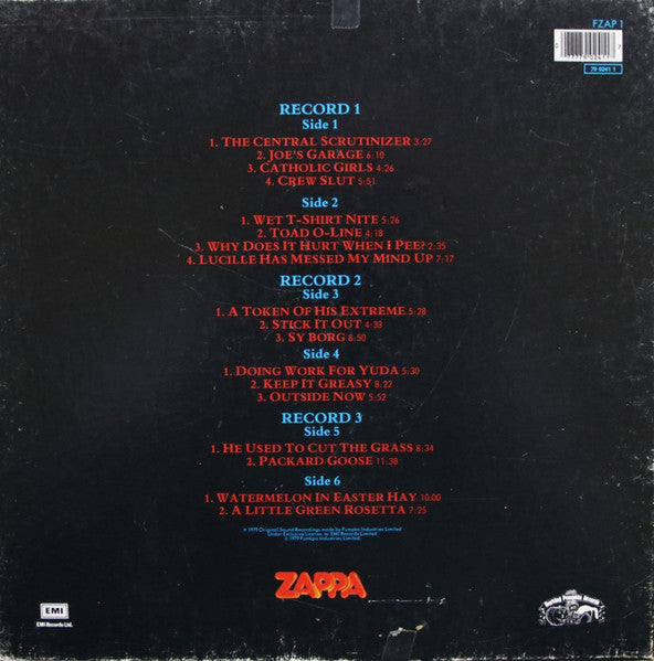 Frank Zappa : Joe's Garage Acts I, II & III (Box + 3xLP, Comp)