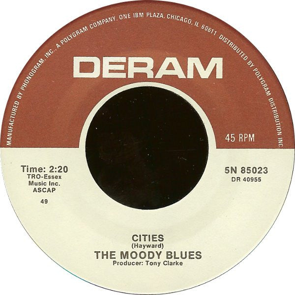 The Moody Blues : Nights In White Satin (7", Single, RE, 49 )