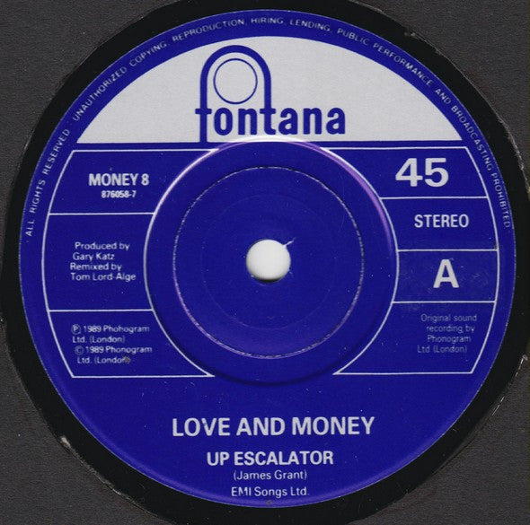 Love And Money : Up Escalator (7")