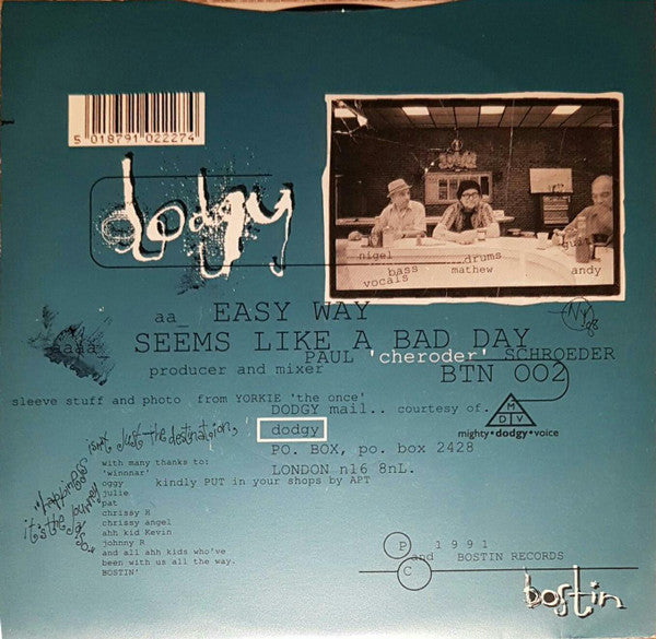 Dodgy : Easy Way / Seems Like A Bad Day (7", Single, Ltd, Num)