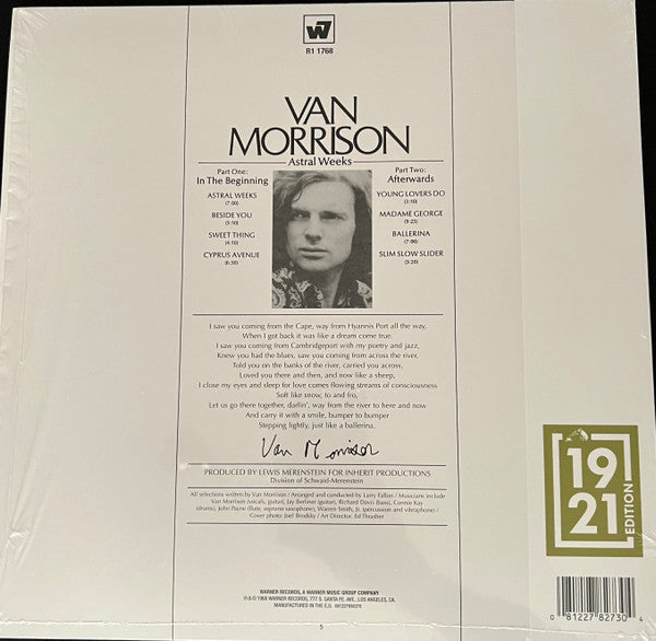 Van Morrison : Astral Weeks (LP, Album, Ltd, RE, Gre)