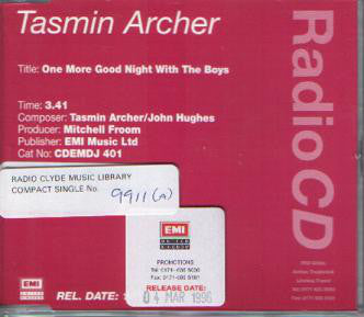 Tasmin Archer : One More Good Night With The Boys (CD, Single, Promo)