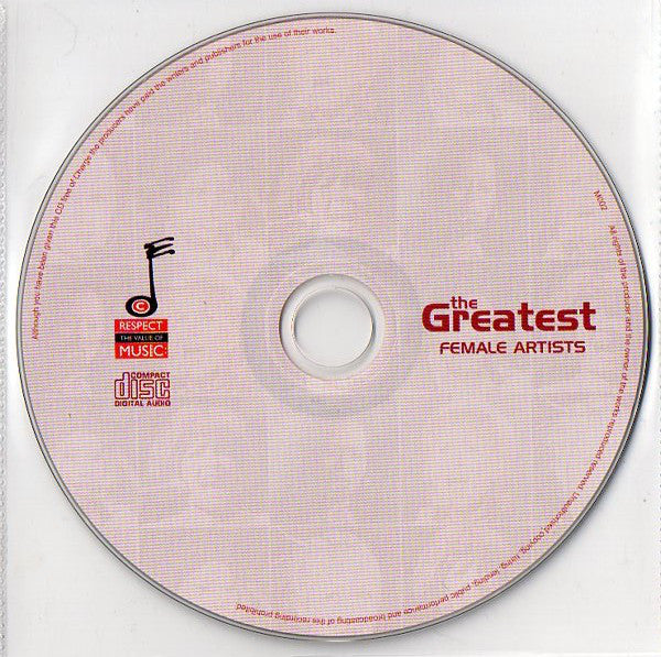 Various : The Greatest Female Artists (10 Original Tracks) (CD, Comp, Promo)