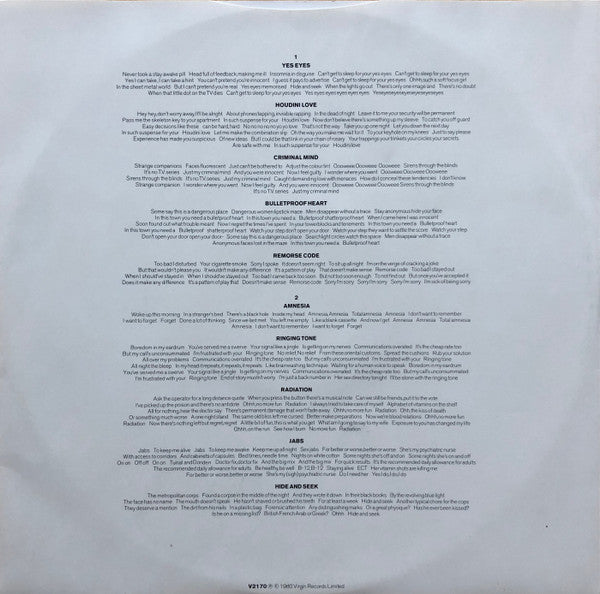 Fingerprintz (2) : Distinguishing Marks (LP, Album)
