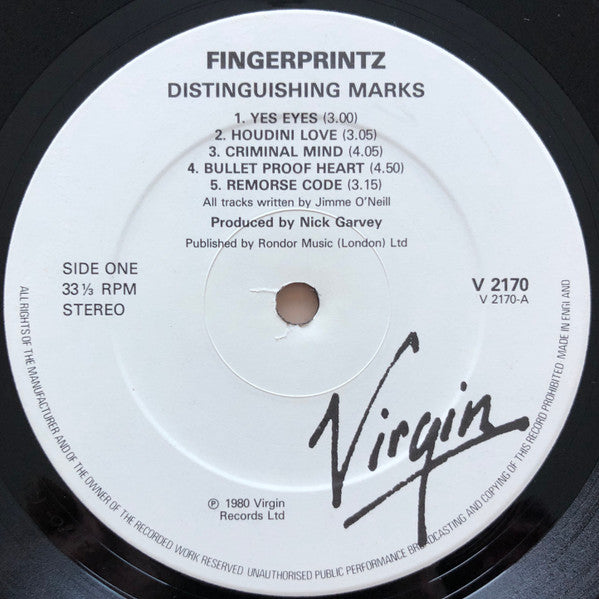 Fingerprintz (2) : Distinguishing Marks (LP, Album)