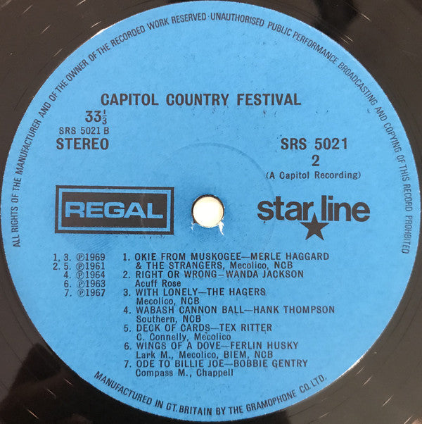 Various : Capitol's Country Festival (LP, Comp)