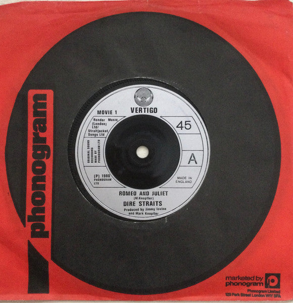 Dire Straits : Romeo And Juliet (7", Single, Sil)