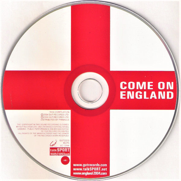 Various : Come On England -  Football Songs For Football Fans (CD, Comp)