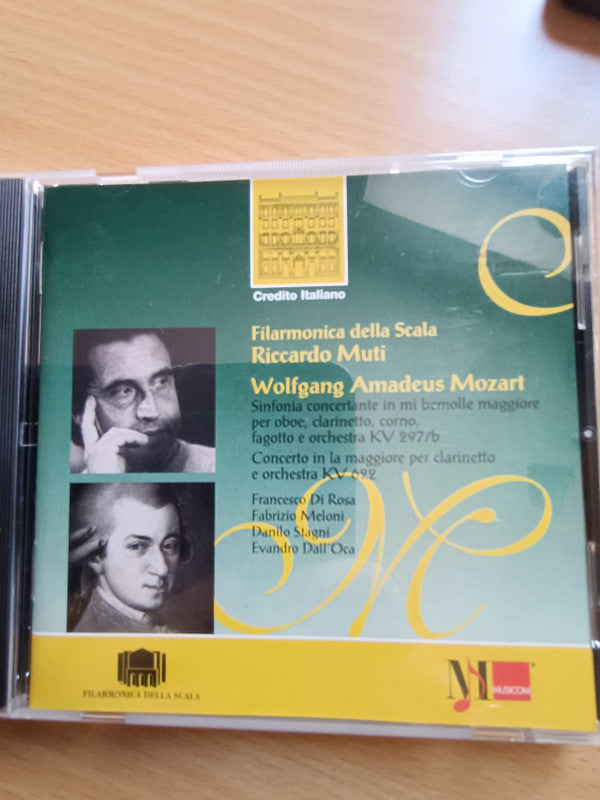 Wolfgang Amadeus Mozart, Filarmonica Della Scala, Riccardo Muti : Sinfonia Concertante In Mi Bemolle Maggiore Per Oboe, Clarinetto, Corno, Fagotto E Orchestra Kv 297/b + concerto in la maggiore per clarinetto e orchestra KV 622  (CD)