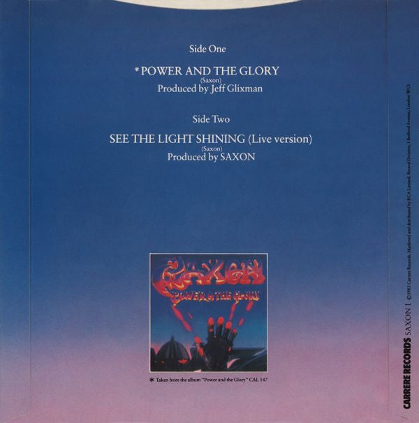 Saxon : Power & The Glory (7", Single)