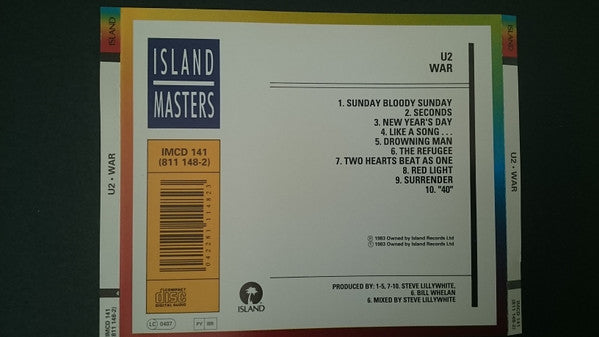 U2 : War (CD, Album, RE)