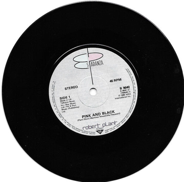 Robert Plant : Pink And Black (7", Single)