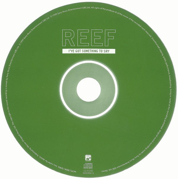 Reef : I've Got Something To Say (CD, Single)