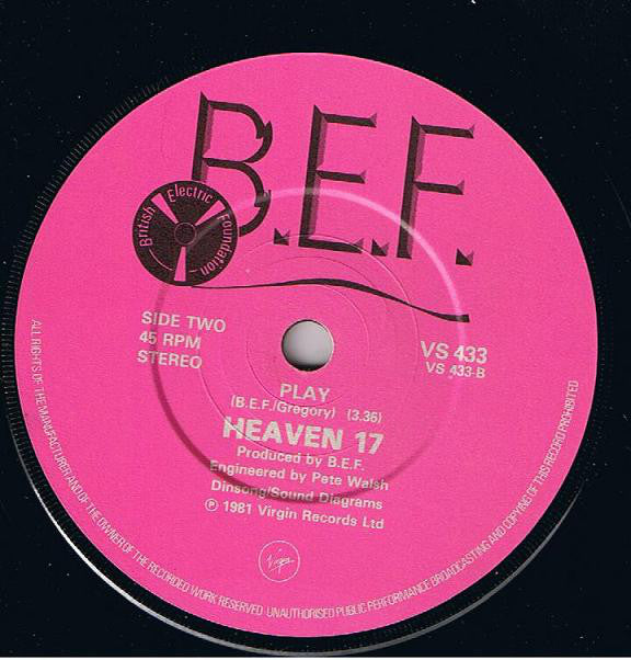 Heaven 17 : Play To Win (7", Single, Car)