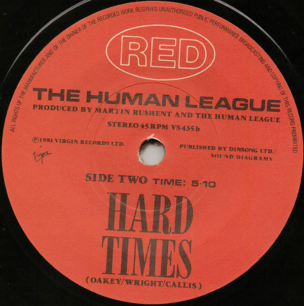 The Human League : Love Action (I Believe In Love) (7", Single)